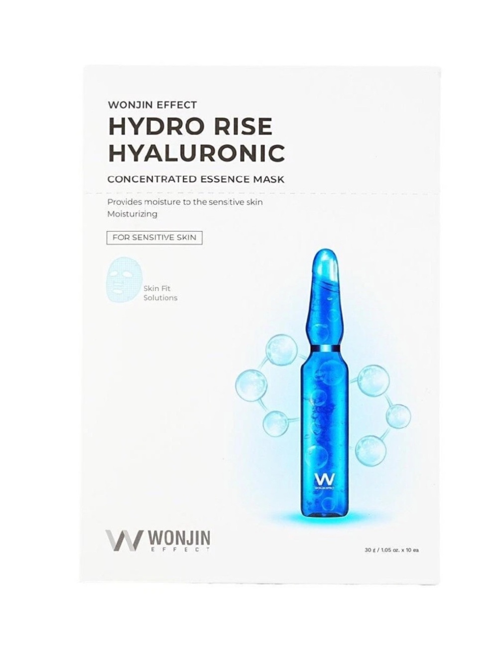 WONJIN EFFECT Hydro Rise Hyaluronic Concentrated  Essence Mask, 10 sheets